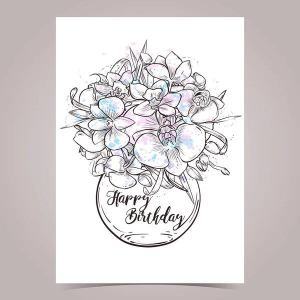 Tarjeta de felicitación vectorial designe — Vector de stock