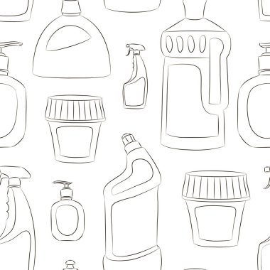 Deterjan şişeleri toplama desen