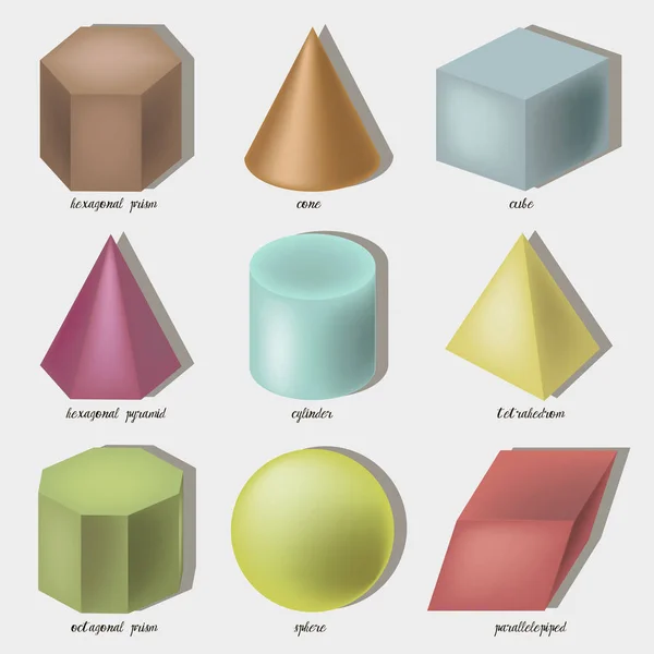 Conjunto de formas geométricas — Vector de stock