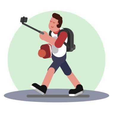 Adam özçekim yapıyor.