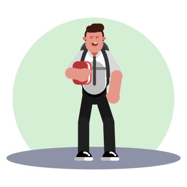 sırt çantası ile öğrenci