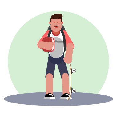 Öğrenci bir şapka atar