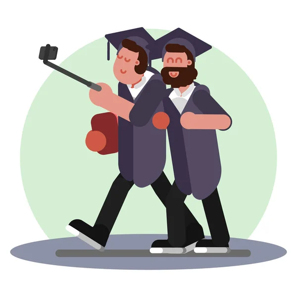 Hombre haciendo selfie — Vector de stock