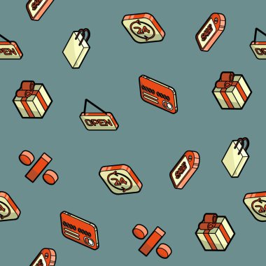 Satılık renk anahat izometrik desen