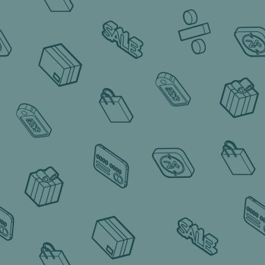 Satılık anahat izometrik desen