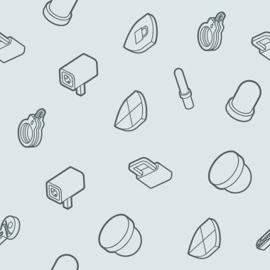 Güvenlik anahat izometrik desen