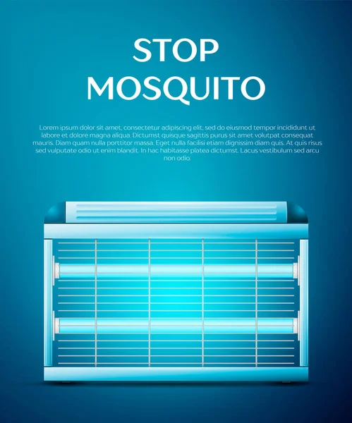 Armadilha elétrica para mosquitos — Vetor de Stock