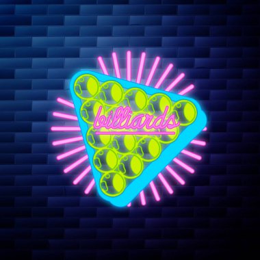 Parlayan vintage bilardo amblemi