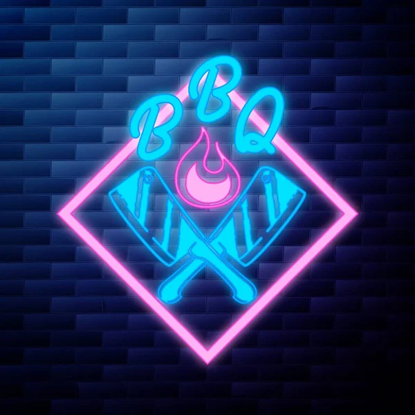 Parlayan vintage Barbekü amblemi