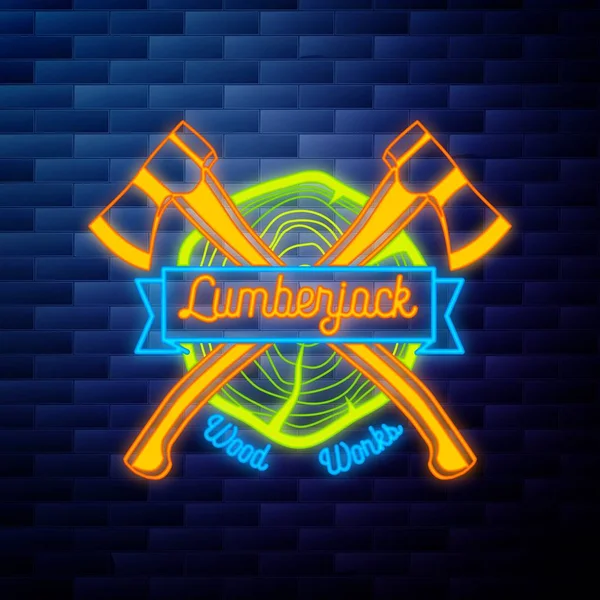 Vintage lumberjack emblem — Stock vektor