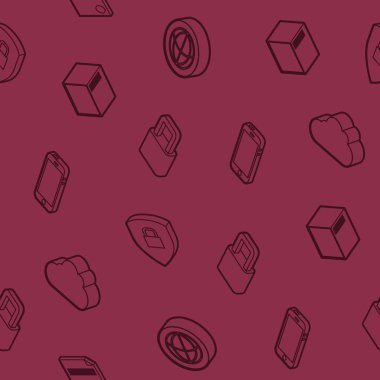 Veri merkezi anahat izometrik deseni