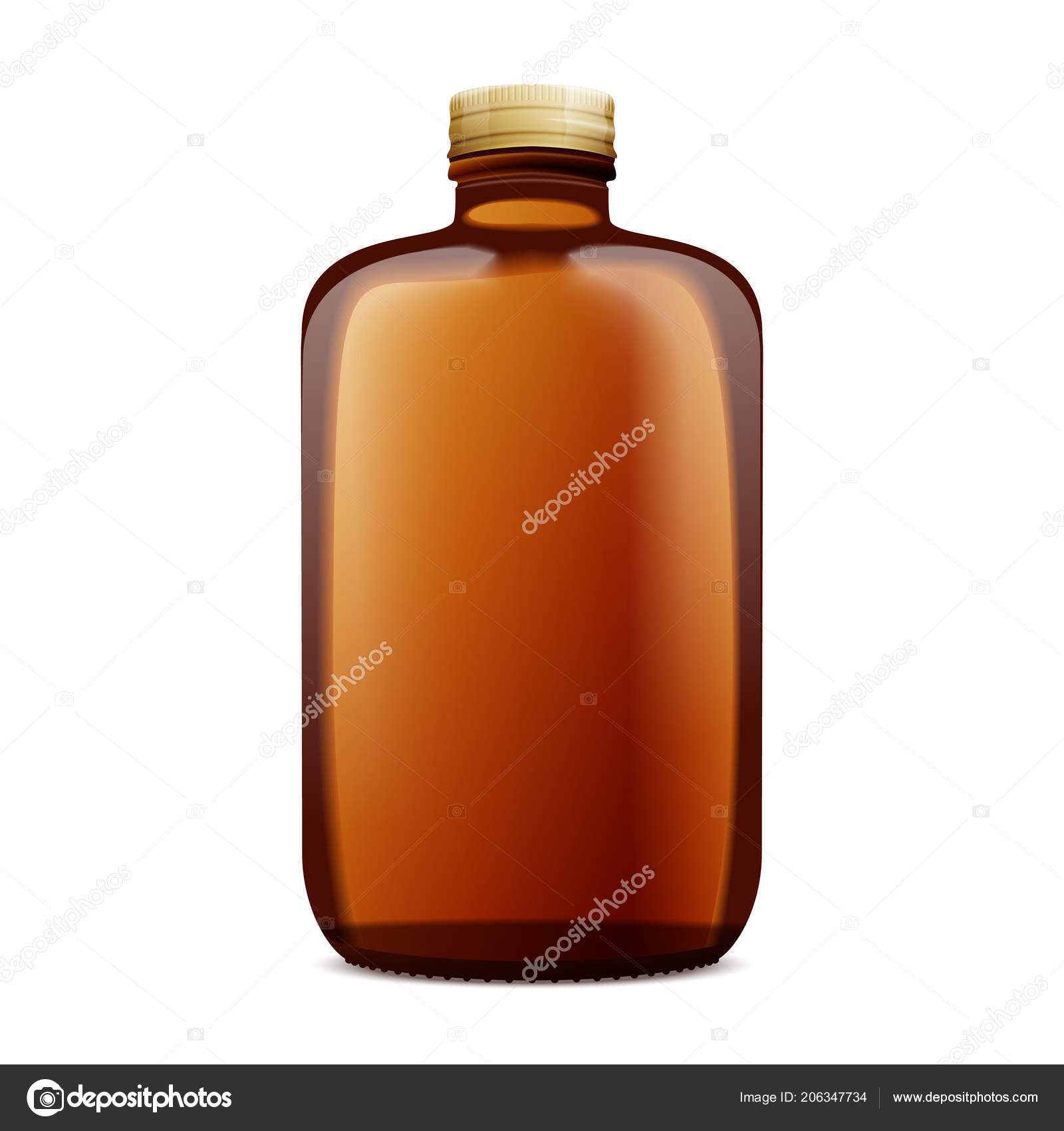 Download Dark Amber Glass Bottle Mockup Vector Image By C Netkoff Vector Stock 206347734