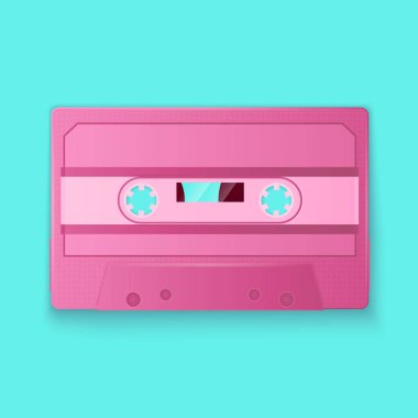 Retro pembe kasetlerden boyalı