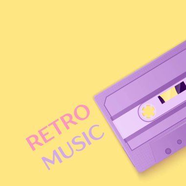 Retro mor kasetlerden boyalı