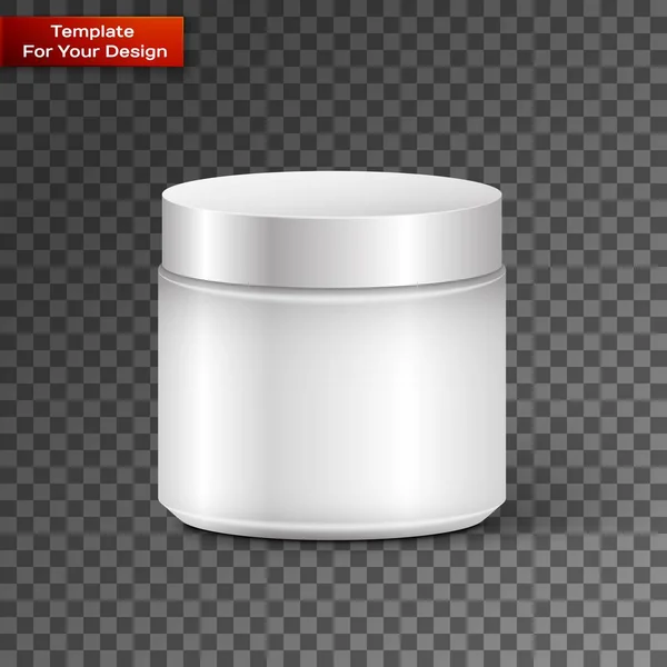 Recipiente cosmético en blanco para crema, polvo o gel — Vector de stock