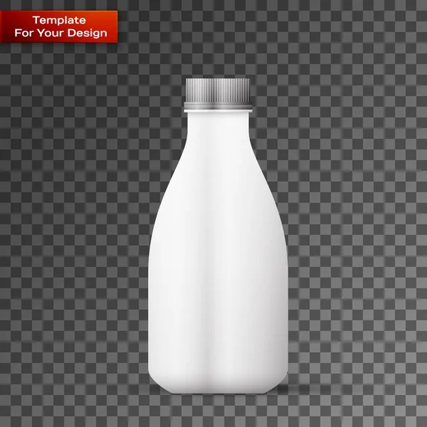 Pacote de leite ou suco em branco isolado em transparente — Vetor de Stock