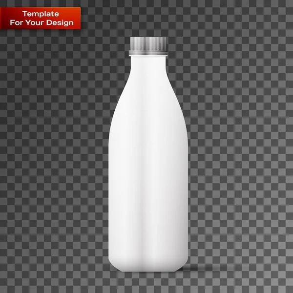 Leche en blanco o paquete de jugo aislado en transparente — Vector de stock