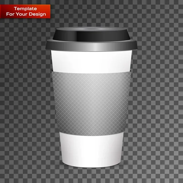 一次性咖啡杯隔离 — 图库矢量图片