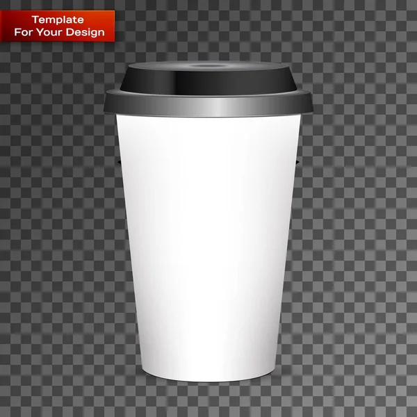 Disposable coffee cup isolated — Stock Vector