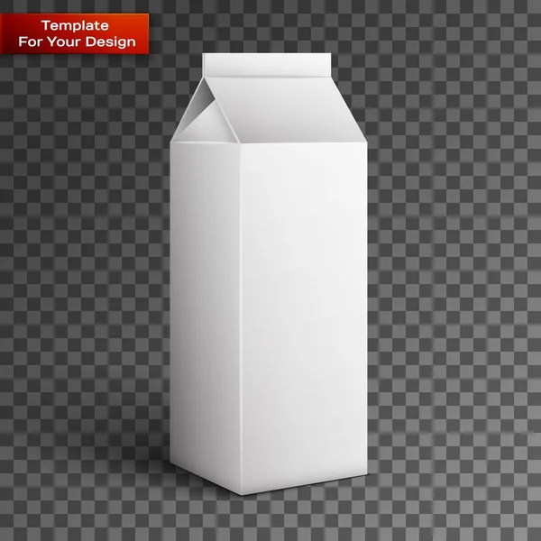Mleko, soki, napoje, pudełko pusty pakiet — Wektor stockowy