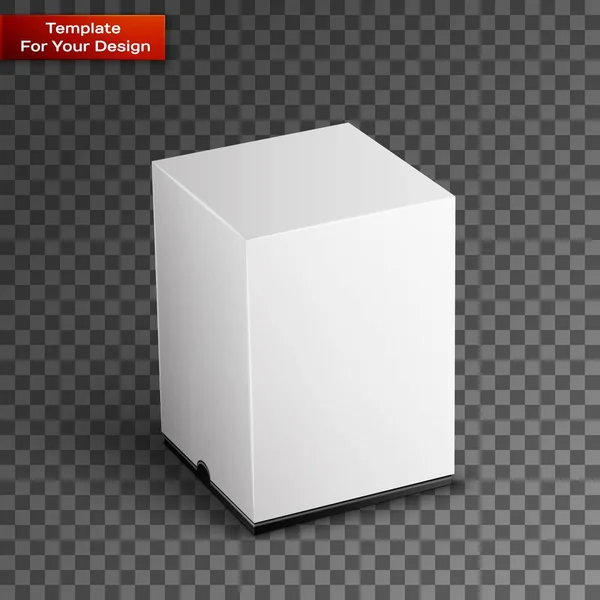 白い製品パッケージ ボックス — ストックベクタ