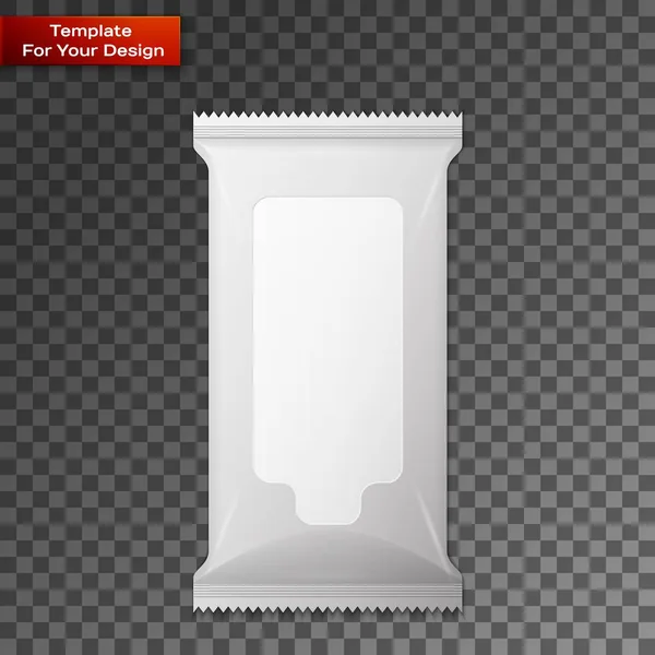 White wet wipes package — Stock Vector