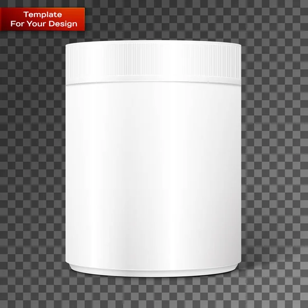 空の白い円筒形ボックス — ストックベクタ