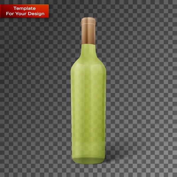 Glas Färg Vin Flaska Vektorillustration Eps — Stock vektor