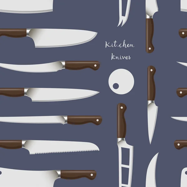 Couteau de cuisine arme modèle en acier — Image vectorielle