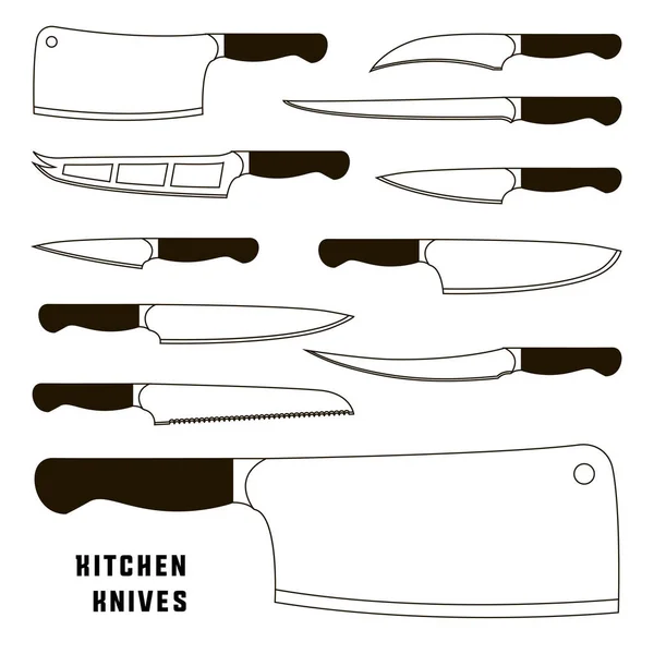 Couteau de cuisine arme acier — Image vectorielle