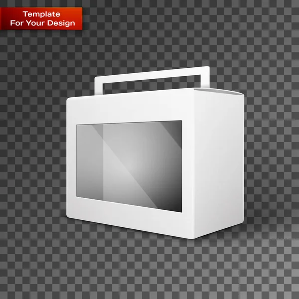Illustrazione della scatola bianca del pacchetto del prodotto — Vettoriale Stock