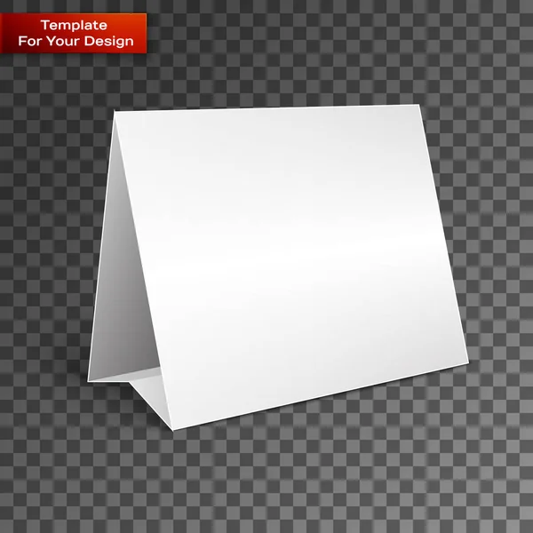Cartes Table Papier Vierge Sur Fond Transparent Illustration Vectorielle Eps — Image vectorielle