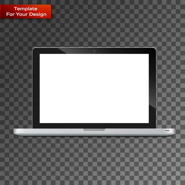 Modern glossy laptop isolated — Stock Vector