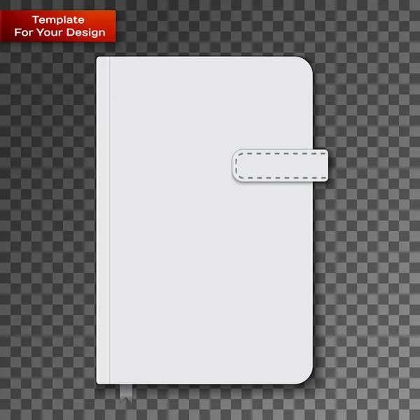 Notizbuch auf transparentem Hintergrund — Stockvektor