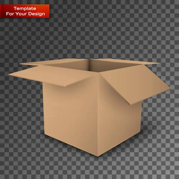 Pakkauslaatikko eristetty läpinäkyvällä pohjalla — vektorikuva