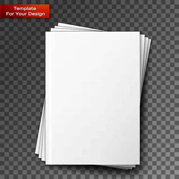 Stack of blank magazines template — Stock Vector