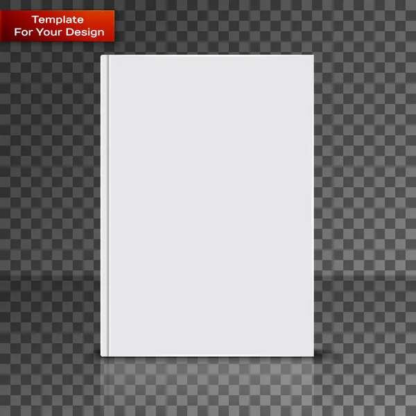 Portada de libro en blanco sobre fondo transparente — Archivo Imágenes Vectoriales