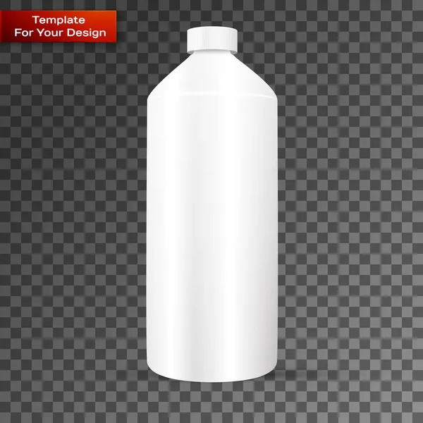 Botella con limpiador aislado sobre fondo transparente — Vector de stock