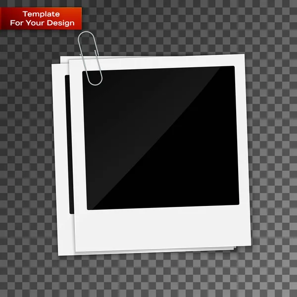 Fotorahmen auf transparentem Hintergrund — Stockvektor