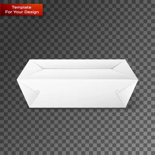 Weiße Produktverpackung Box Illustration isoliert auf — Stockvektor