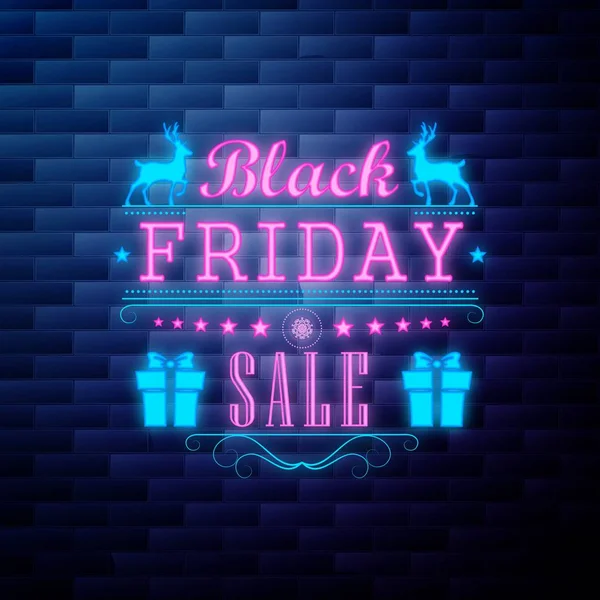 Vintage Black Friday Sale emblem — Stock Vector