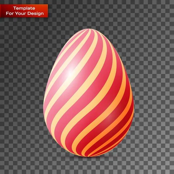 Счастливого пасхального яйца на прозрачном фоне — стоковый вектор
