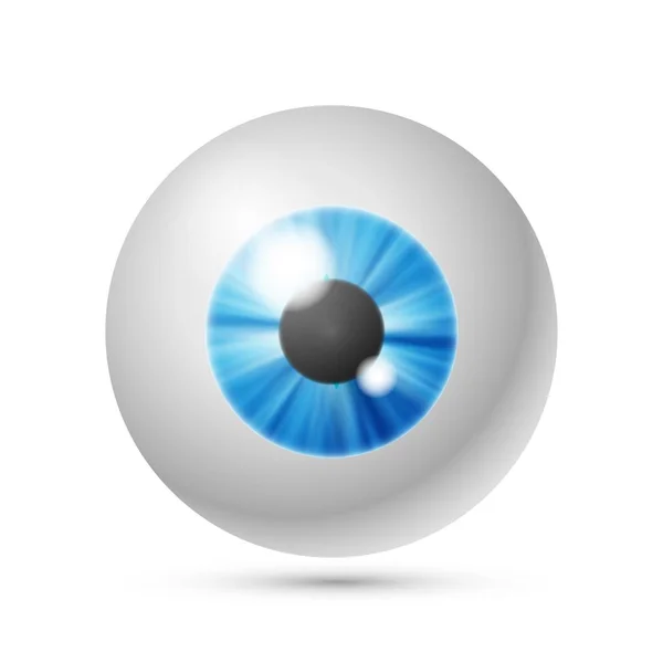 Vector azure blue eye ball — Stock Vector