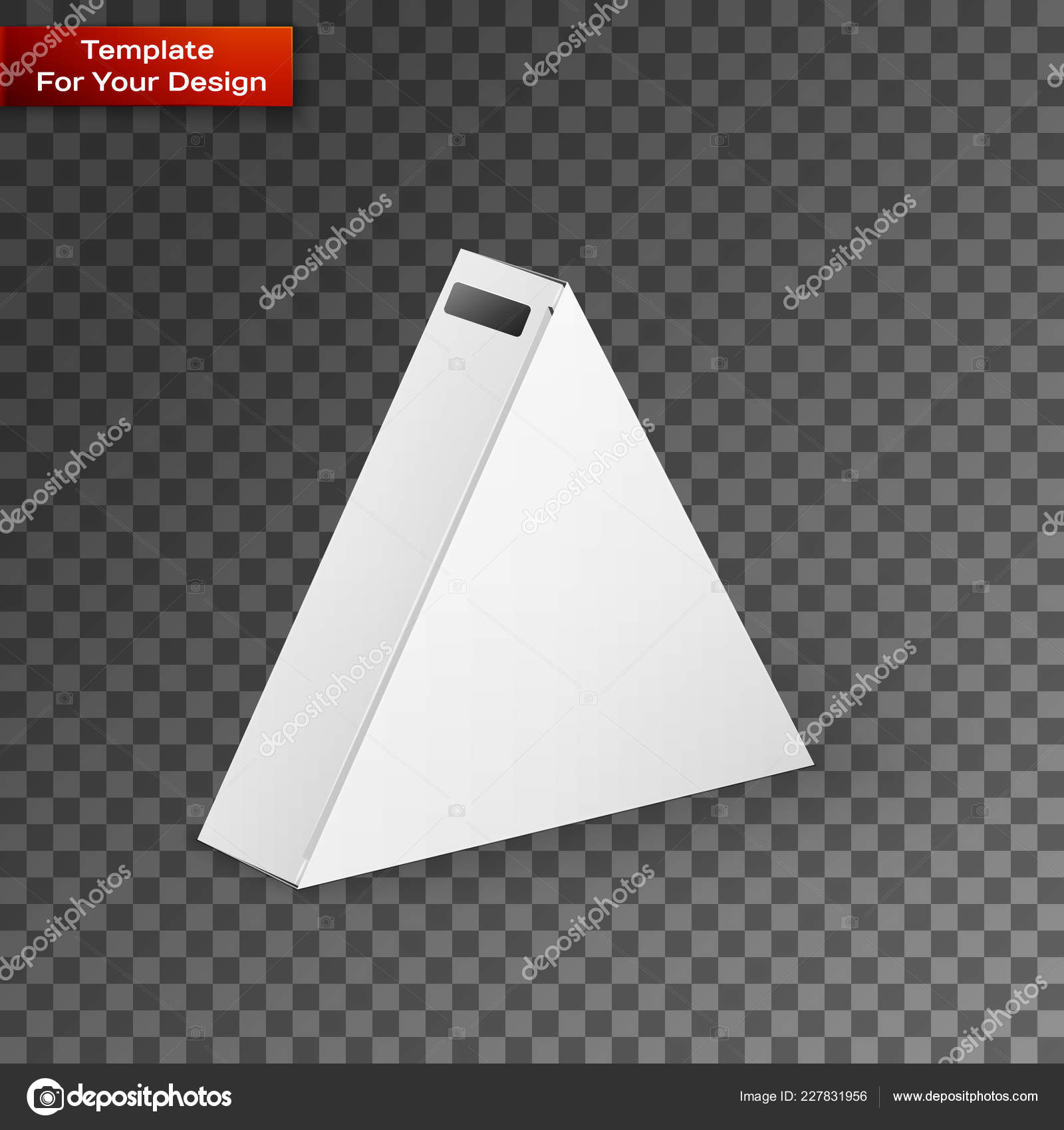 Download White Product Triangle Package Box Mock Up Stock Vector C Netkoff 227831956 PSD Mockup Templates