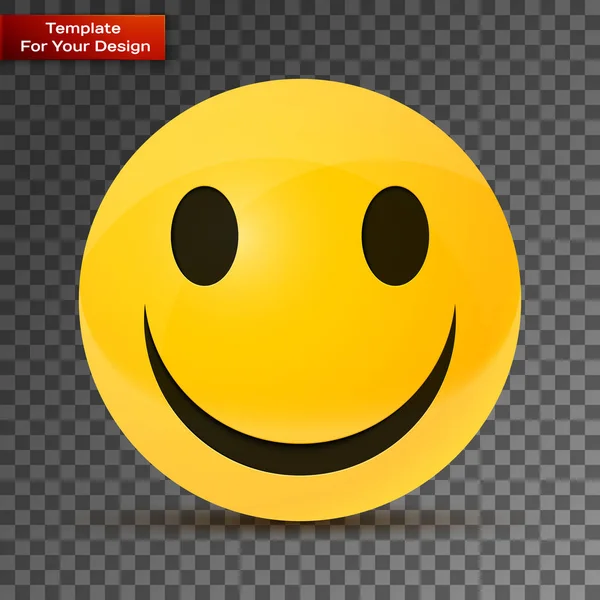 Yellow happy face — Stock Vector