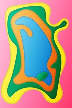 Kağıt kesiği şekilli 3 boyutlu arkaplan