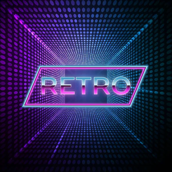 Estilo futurista dos anos 80. Retro festa —  Vetores de Stock