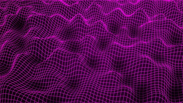 Wireframe abstract wave — Stock Vector