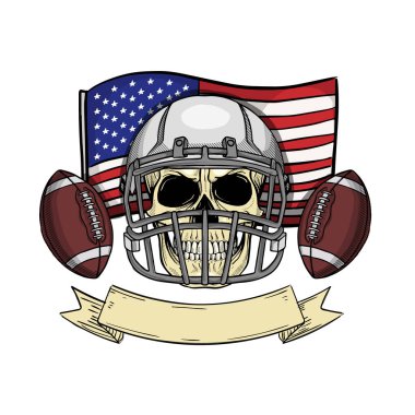 Kroki renk kafatası Amerikan futbolu