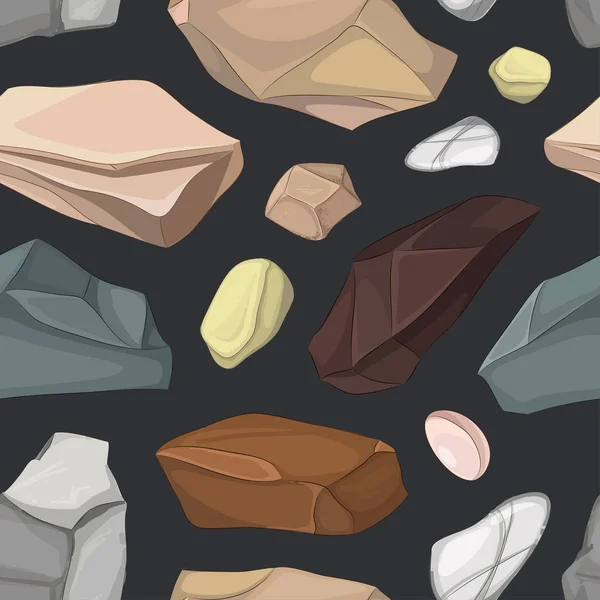Uppsättning av stenar mönster — Stock vektor